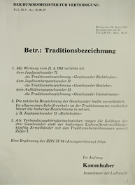 Traditionsbezeichnung JG71